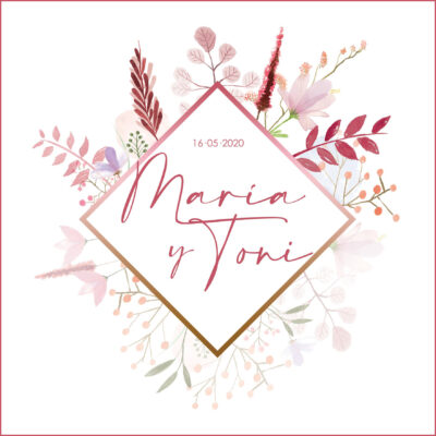 Tarjeta de boda María y Toni